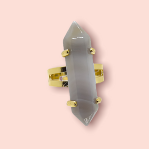 Grey Agate Ring