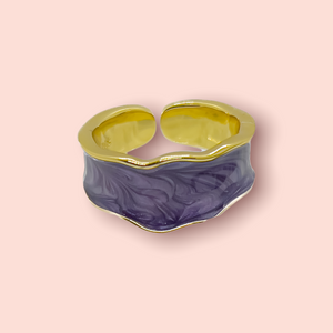 Purple Enamel Ring