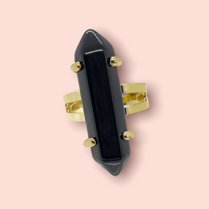 Black Agate Ring