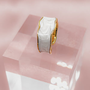 White Enamel Ring